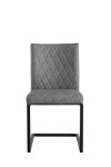 The Chair Collection Diamond Stitch Dining Chair Grey PU (Pair)