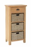 Ranby Oak Dining & Occasional 1 Drawer 3 Basket Unit