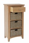 Garton Oak Dining & Occasional 1 Drawer 3 Basket Unit