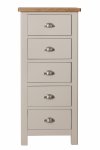 Ranby Truffle Bedroom 5 Drawer Narrow Chest