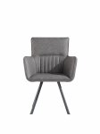 The Chair Collection Carver Chair Grey PU (Pair)