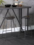 Baxter Stool -Teak & Iron