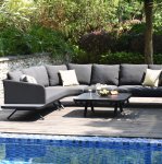 Maze - Outdoor Cove Corner Sofa Group - Flanelle