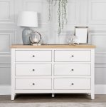 Eton 6 Drawer Chest - White