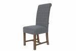 The Chair Collection Fabric Dining Chair - Check Grey (Pair)