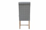 The Chair Collection Fabric Dining Chair - Check Grey (Pair)