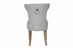 The Chair Collection Winged Button Back Chair with Metal Ring Natural (Pair)