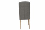 The Chair Collection Button Back Upholstered Chair - Dark Grey (Pair)