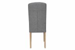 The Chair Collection Button Back Upholstered Chair - Light Grey (Pair)