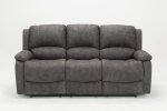 Barcelona Reclining 3 +1 + 1 Sofa Set- Grey Fabric