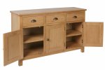 Ranby Oak Dining & Occasional 3 Drawer 3 Door Sideboard