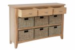 Garton Oak Dining & Occasional 3 Drawer 6 Basket Unit