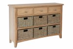 Garton Oak Dining & Occasional 3 Drawer 6 Basket Unit