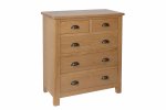 Ranby Oak Bedroom 2 Over 3 Chest