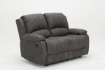 Barcelona Reclining 2 Seat Sofa - Grey Fabric