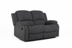 Boston Reclining 2 Seater Sofa - Black