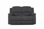 Boston Reclining 2 Seater Sofa - Black