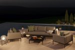 Maze Outdoor - Eve 3 Seat Sofa Set- Flanelle