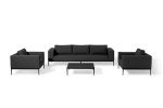 Maze Outdoor - Eve 3 Seat Sofa Set- Charcoal