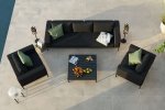 Maze Outdoor - Eve 3 Seat Sofa Set- Charcoal