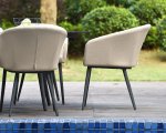 Maze - Outdoor Ambition 8 Seat Oval Dining Set - Oatmeal