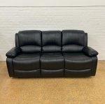 Barcelona Reclining 3 + 2 Sofa Set - Black Leather