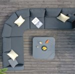 Maze - Outdoor Cove Corner Sofa Group - Charcoal