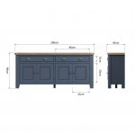 Haxby Painted Dining & Occasional 4 Door Sideboard - Blue