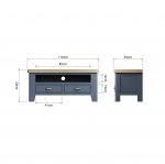 Haxby Painted Dining & Occasional Standard TV Unit - Blue