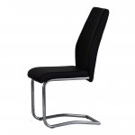 The Chair Collection Dining Chair with Chrome Legs - Black (Pair)