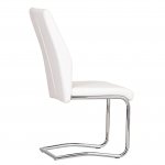 The Chair Collection Dining Chair with Chrome Legs - White (Pair)