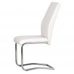 The Chair Collection Dining Chair with Chrome Legs - White (Pair)