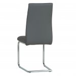 The Chair Collection Diamond Stitch Dining Chair, Chrome Legs Dark Grey (Pair)