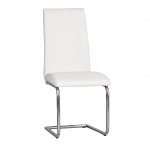 The Chair Collection Diamond Stitch Dining Chair, Chrome Legs - White (Pair)