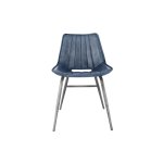 The Chair Collection Leather & Iron Chair - Blue (Pair)