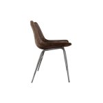 The Chair Collection Leather & Iron Chair - Brown (Pair)