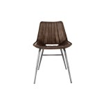 The Chair Collection Leather & Iron Chair - Brown (Pair)