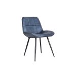 The Chair Collection Leather & Iron Chair - Blue (Pair)