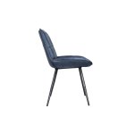 The Chair Collection Leather & Iron Chair - Blue (Pair)