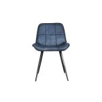 The Chair Collection Leather & Iron Chair - Blue (Pair)