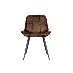 The Chair Collection Leather & Iron Chair - Brown (Pair)