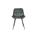 The Chair Collection Leather & Iron Chair - Light Grey (Pair)