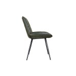 The Chair Collection Leather & Iron Chair - Light Grey (Pair)