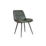 The Chair Collection Leather & Iron Chair - Light Grey (Pair)