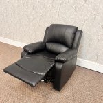 Barcelona Reclining Armchair - Black Leather