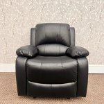 Barcelona Reclining Armchair - Black Leather