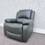 Barcelona Reclining Armchair - Grey Leather