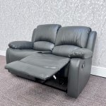 Barcelona Reclining 2 Seat Sofa - Grey Leather