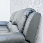 Barcelona Reclining 2 Seat Sofa - Grey Leather