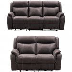 HP Collection - Tyler 3+2 Reclining Sofa Set - Grey